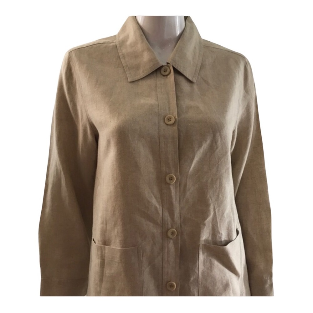 Pendleton Linen Blazer Jacket Relaxed Fit Small Cottage Core